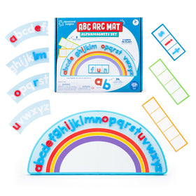 Educational Insights ABC Arc Mat assembled for hands-on letter practice and order.