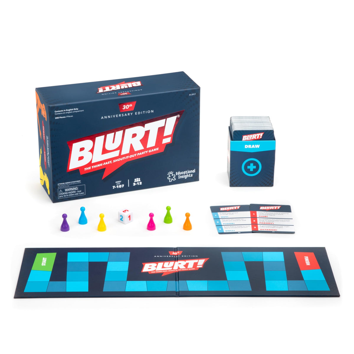 Educational Insights Blurt board game finish line ready for fast word guessing