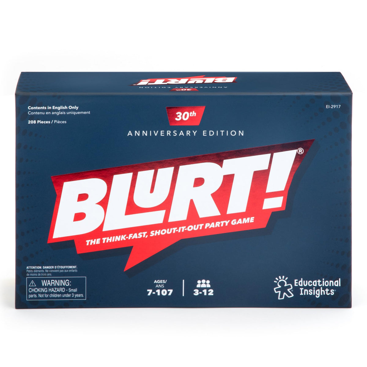 Closeup of Blurt jumbo game board with vibrant colors