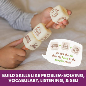Educational Insights Chatmallows sticks enable kids to build and narrate stories.