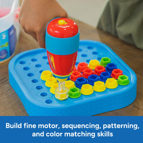 Educational Insights Design & Drill Bolt-It Bucket see-through bucket offers easy visibility during play