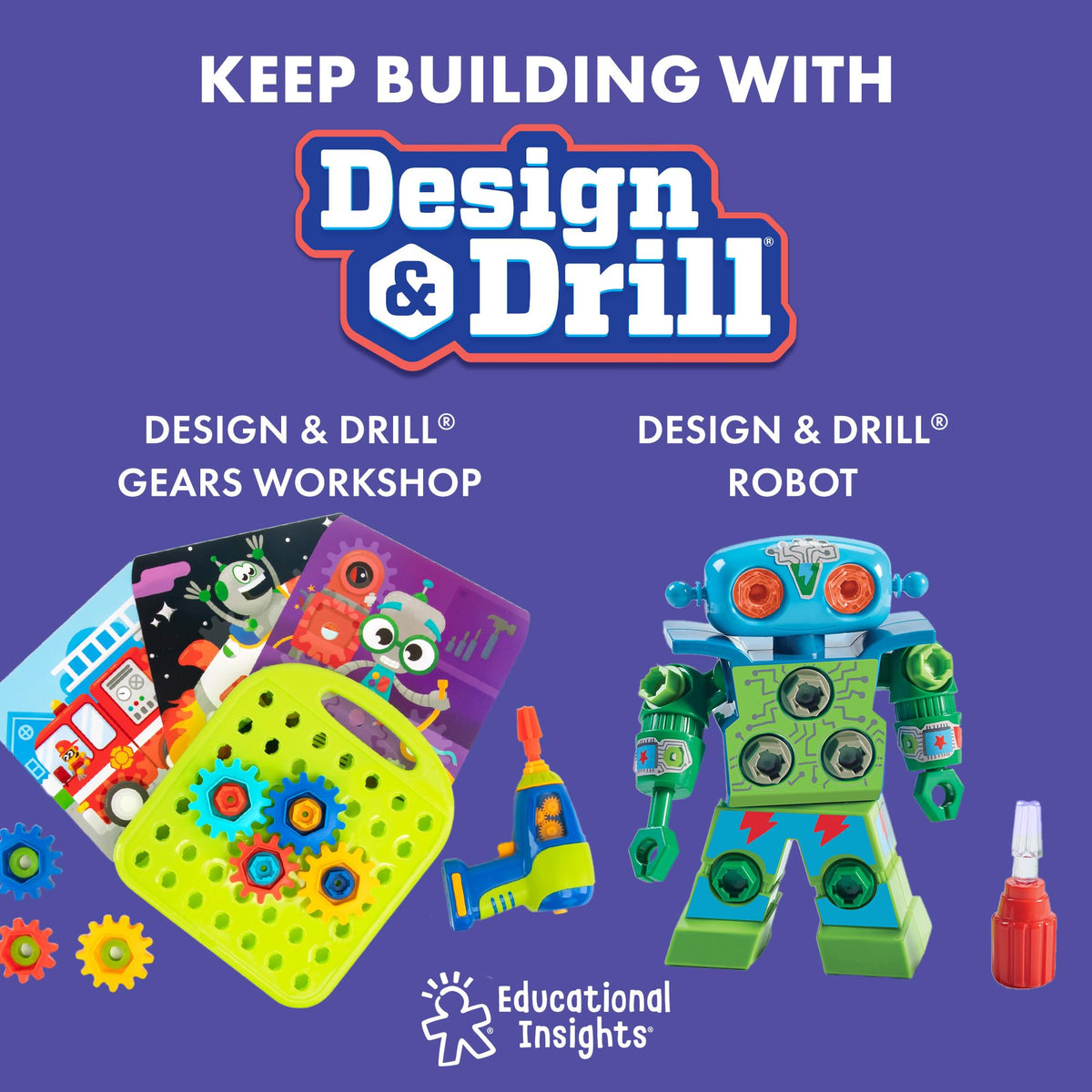 Educational Insights Design & Drill Robot Workshop sticker sheet fuels customization and creativity
