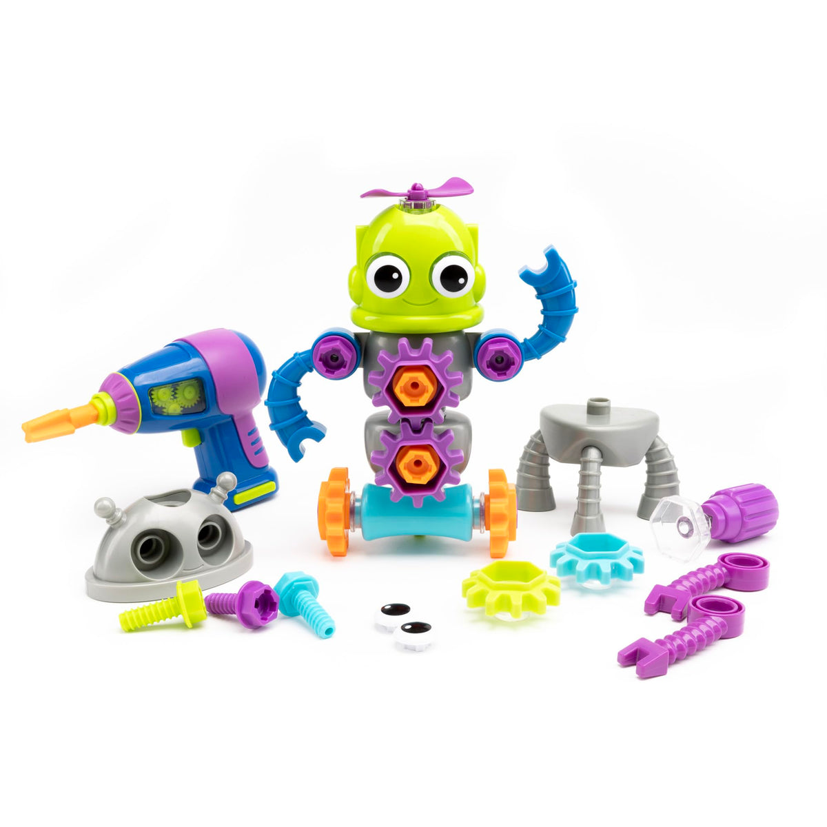 Educational Insights Design & Drill Robot Workshop gears set highlights problem-solving during build