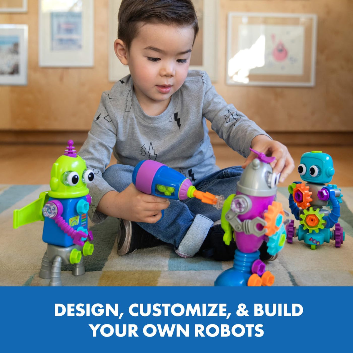 Educational Insights Design & Drill Robot Workshop with a real drill promoting hands-on learning