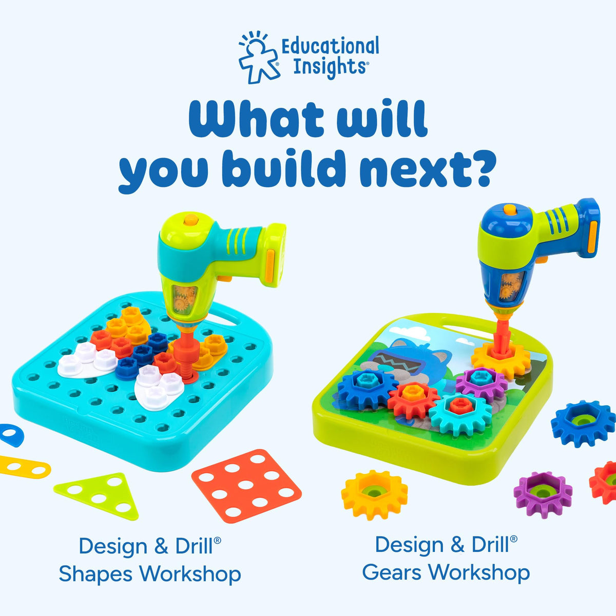 Educational Insights Design and Drill screwdriver demonstrates simple assembly.