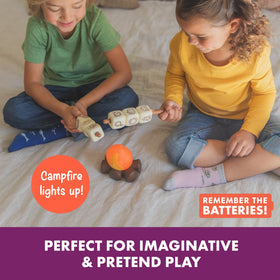 Educational Insights drawstring storage bag keeps all pieces organized after play.