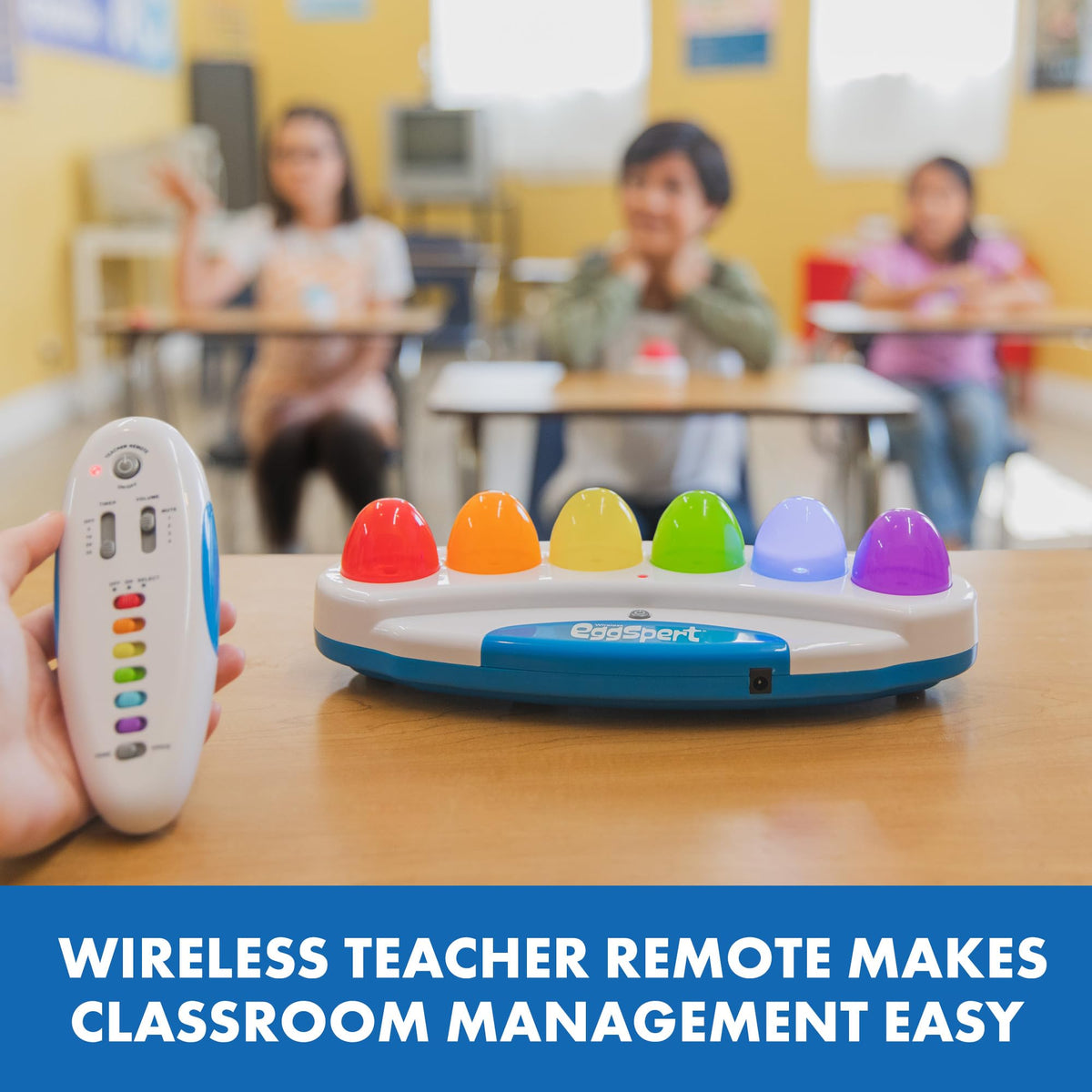 Classroom scene featuring Eggspert for energetic, interactive learning