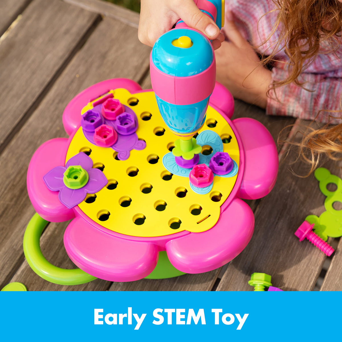Educational Insights Flower Power bolts pack offers color and pattern matching play.