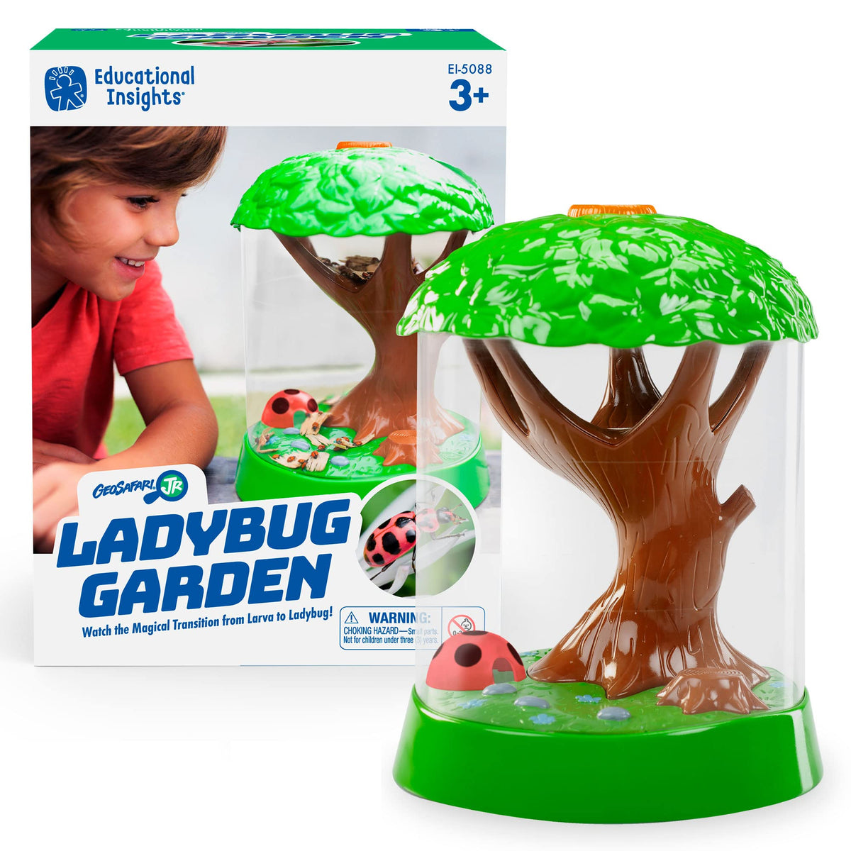 Educational Insights GeoSafari Ladybug Garden habitat for hands-on bug watching at home or school.