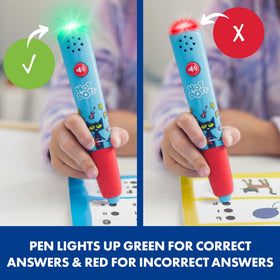 Child using Pete the Cat Hot Dots on the go supports screen-free learning.