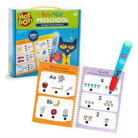 Educational Insights Hot Dots Pete the Cat workbook cover inviting early learning adventure.