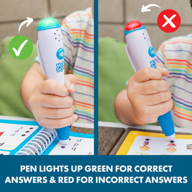 Educational Insights Hot Dots reading activity page reinforces letter recognition and sounds.