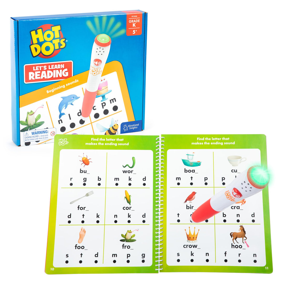 Educational Insights Lets Learn Kindergarten Reading Set pages enable self-paced practice