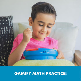 Compact travel-size Math Slam unit fits small bags.