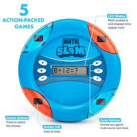 A child uses Math Slam on the go for interactive math play.
