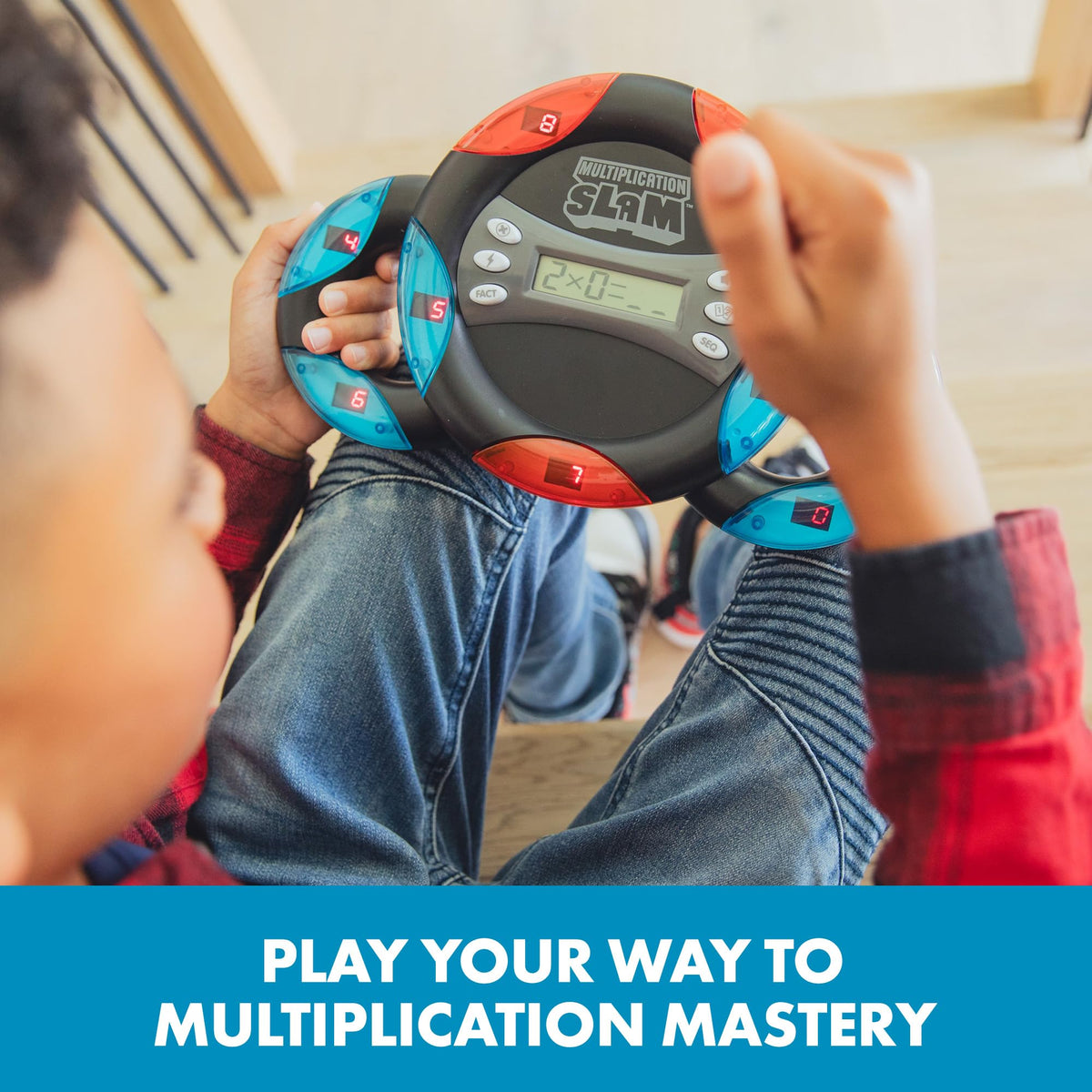 Educational Insights Multiplication Slam screen shows five learning modes for fluency