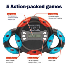 Educational Insights Multiplication Slam compact handheld design for independent study