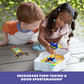 Educational Insights Pete the Cat Buttons game sturdy box that doubles as the game board.