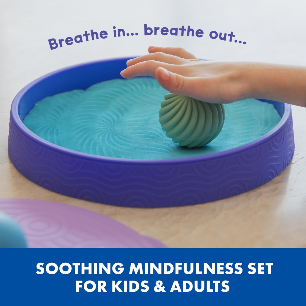 Educational Insights Playfoam Sand Sensory Spheres calming blue sand invites tactile focus.