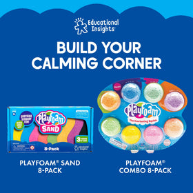 Educational Insights Playfoam Sand Sensory Spheres kit for desks or classrooms promotes relaxation.