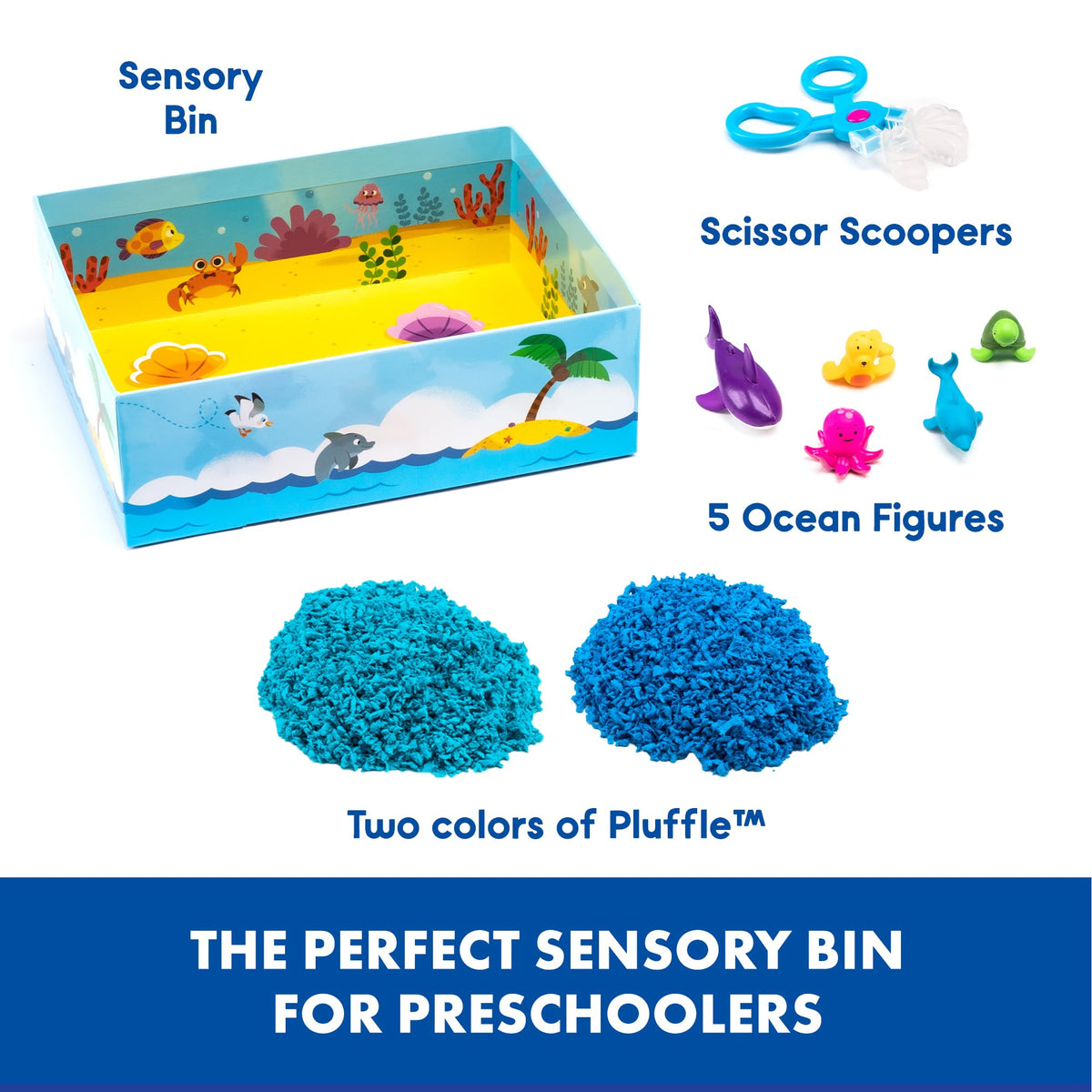 Educational Insights Pluffle Sensory Bin: the sensory bin doubles as a tidy storage box after play.
