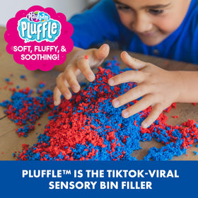 Close-up of Educational Insights Pluffle texture showing fluffy, squishy material