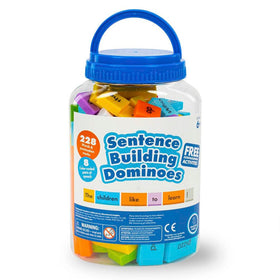 Educational Insights sentence-building dominoes adjectives to add descriptive detail.