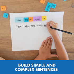 Educational Insights sentence-building dominoes verbs to encourage action words.