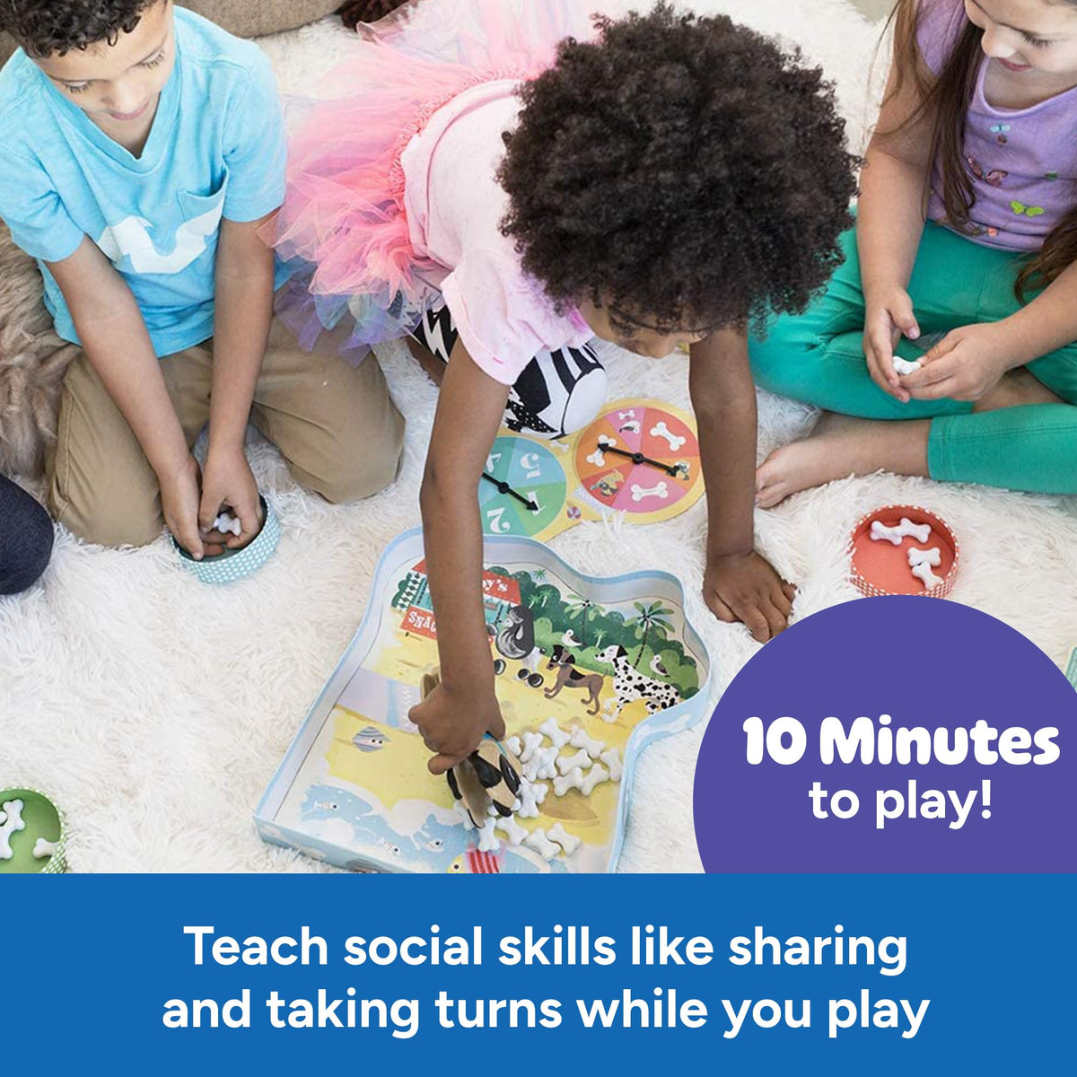 Educational Insights double spinner facilitates fast decisions and turn-taking during play.