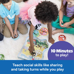 Educational Insights double spinner facilitates fast decisions and turn-taking during play.