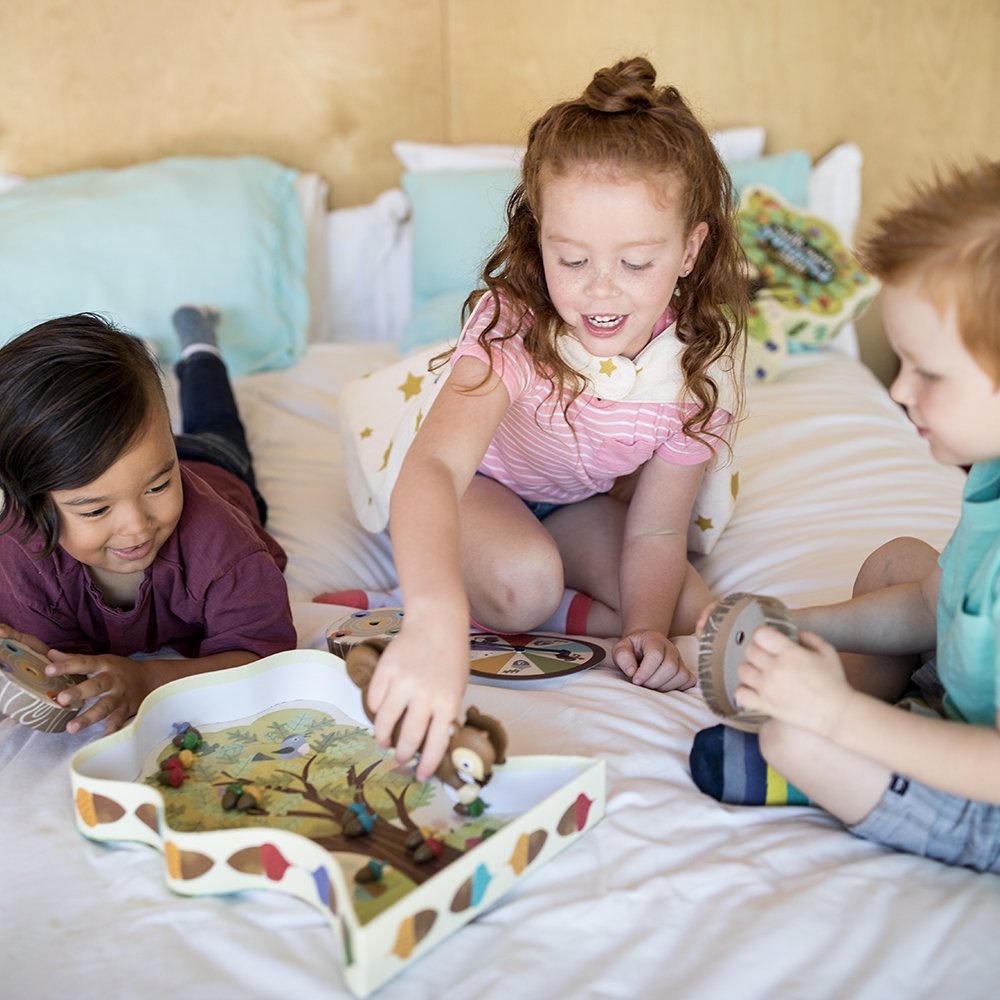 Educational Insights Sneaky Squirrel game box and pieces for tidy setup