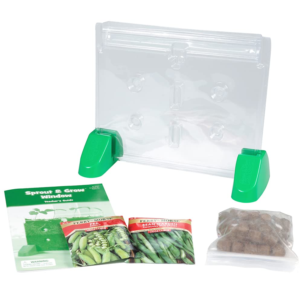 Educational Insights Sprout & Grow Window self-standing planter fits on windowsill or desk.