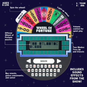 Educational Insights Wheel of Fortune with authentic show sound effects for immersive play.