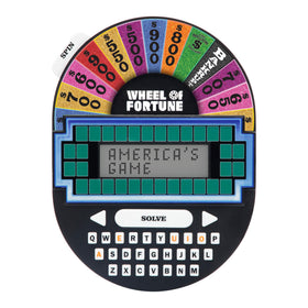 Educational Insights Wheel of Fortune handheld game for travel, a portable brain teaser.