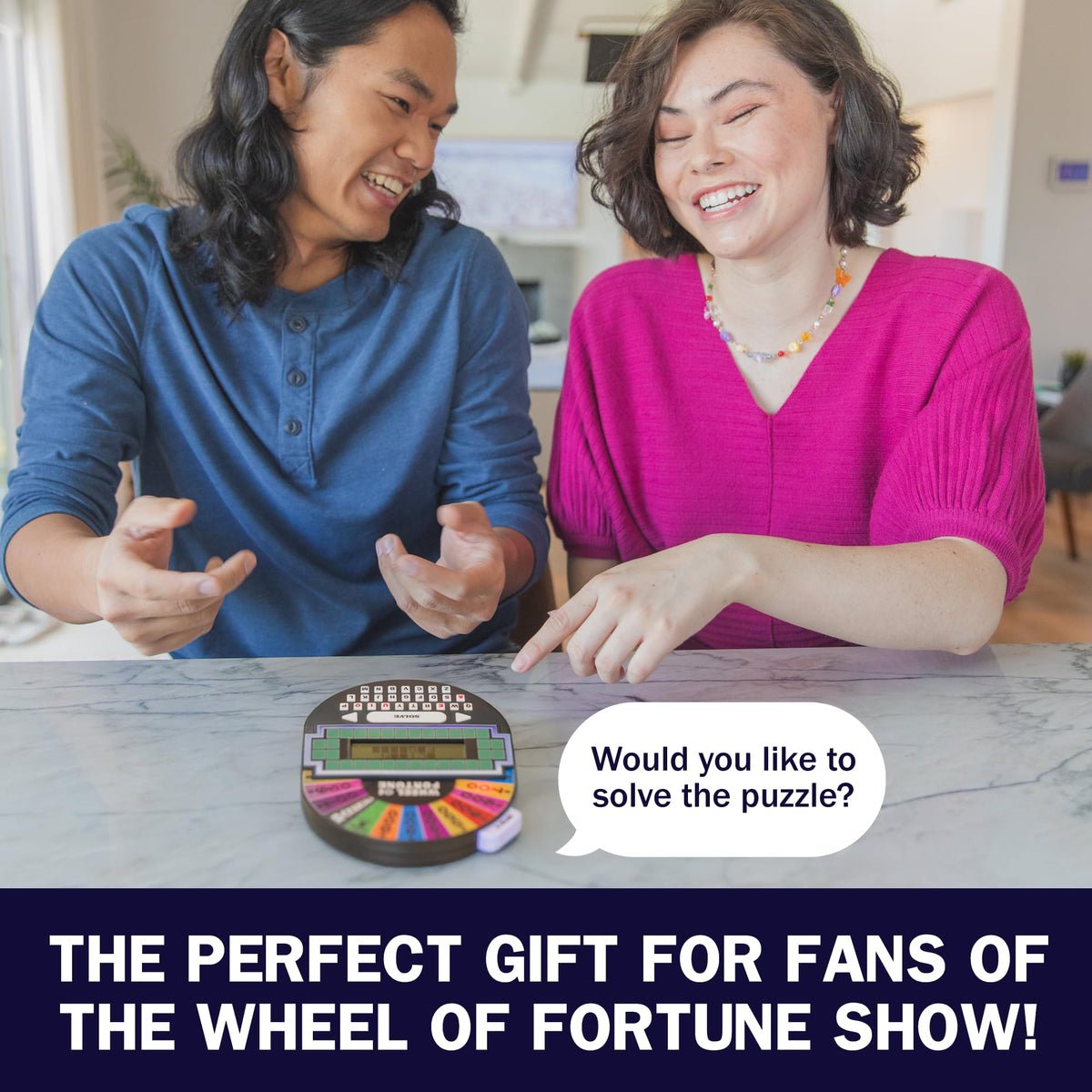 Educational Insights Wheel of Fortune portable entertainment with two modes for learning and fun.