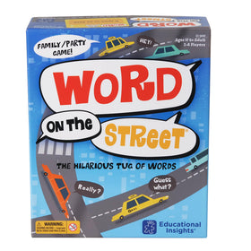 Educational Insights Word on the Street tiles close-up highlighting colorful letters for quick word play.