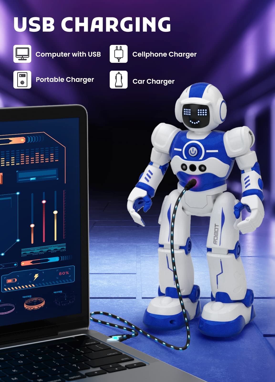 EduCuties robot toy dance and walk sequences for fun