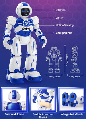 EduCuties robot toy with remote control for precise commands