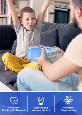 EduCuties robot size fits desks and shelves for easy display.