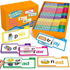 Edulok phonics flash cards for word families support early reading practice