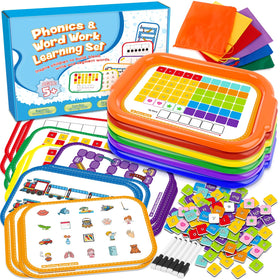 Edulok phonics magnetic letter tiles on a board for interactive word building