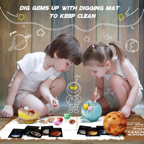 EDUMAN Gemstone Dig Kit amethyst and coral stone invites discovery