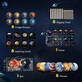 EDUMAN Gemstone Dig Kit solar-system poster supports planetary learning