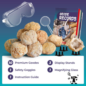EDUMAN safety goggles protect eyes during exciting geode cracking activities