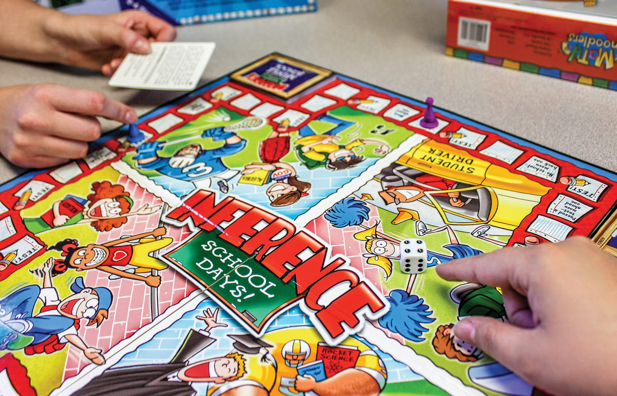 Edupress Inference School Days Game blue level players practicing reading comprehension