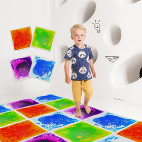 edusense sensory liquid floor tile showing colorful motion for engaging floor play