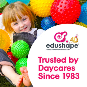 Edushape Stack & Drop Tower Multi: compact toddler toy for on-the-go learning sessions