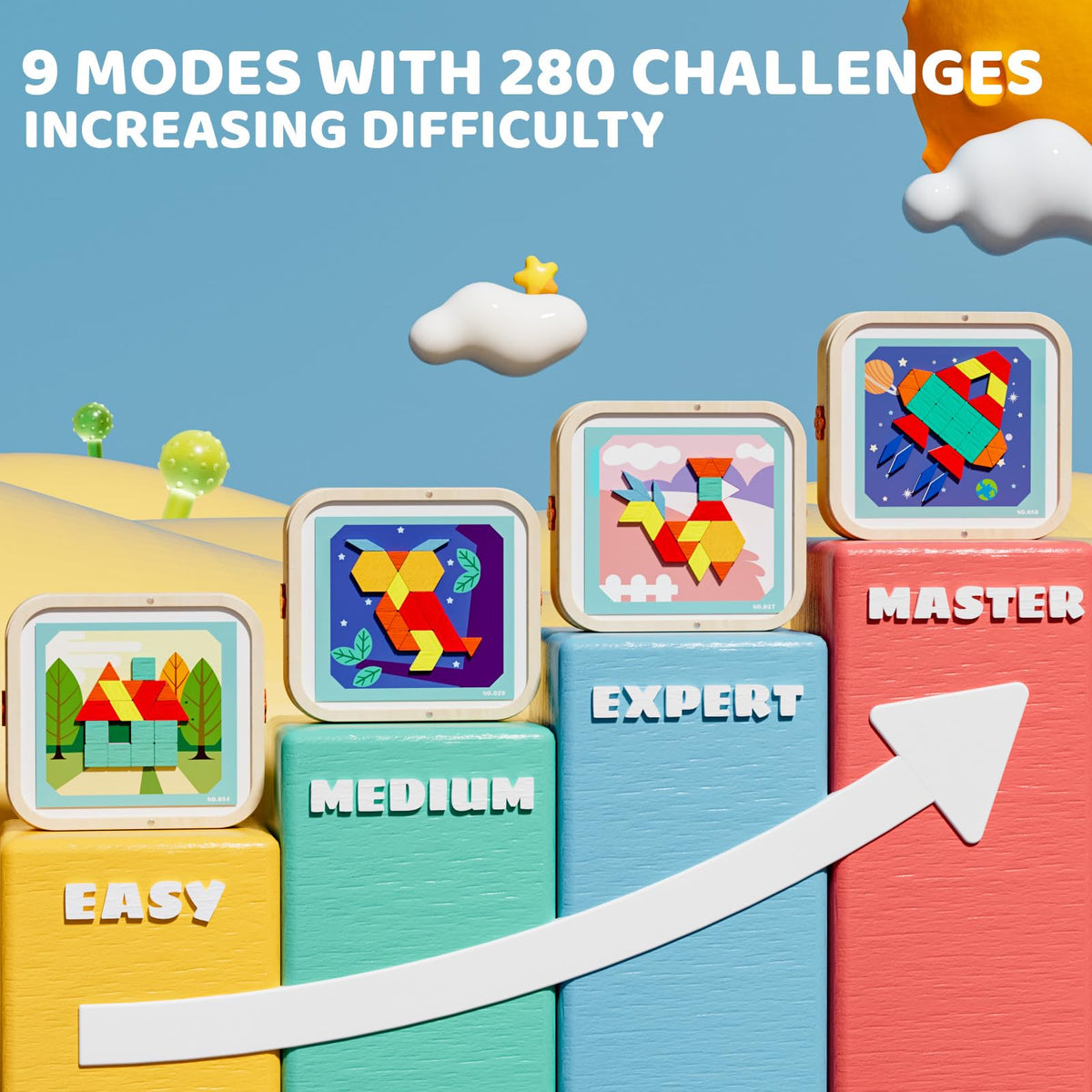 edutree pattern cards with 142 pages provide progressive challenges for kids
