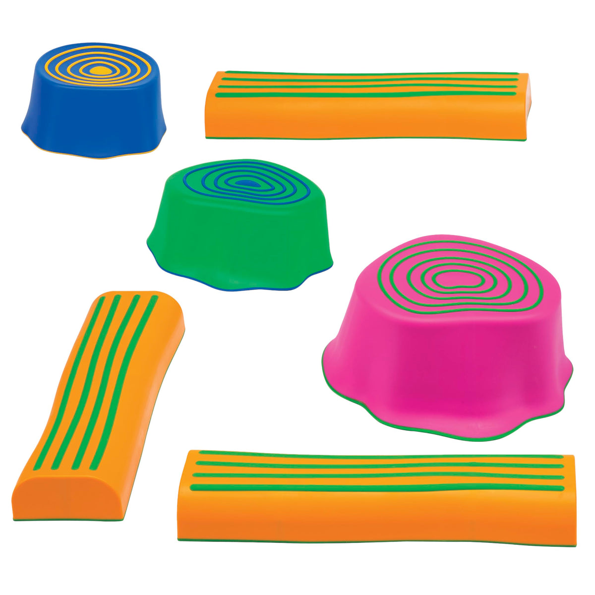 edxeducation Step-a-Trail blue stump enhances balance for kids during play