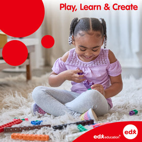 edxeducation tactile shells storage jar for easy cleanup and compact storage.